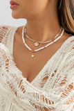 Boho Vintage Heart Crystal Necklace