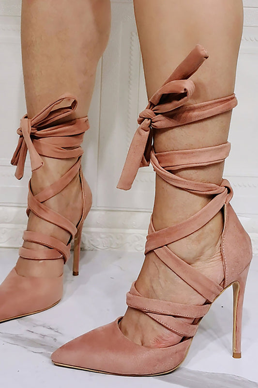 Strappy Stiletto Pointed Toe High Heels