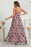 A-Line Mauve Prom Dress with Slit