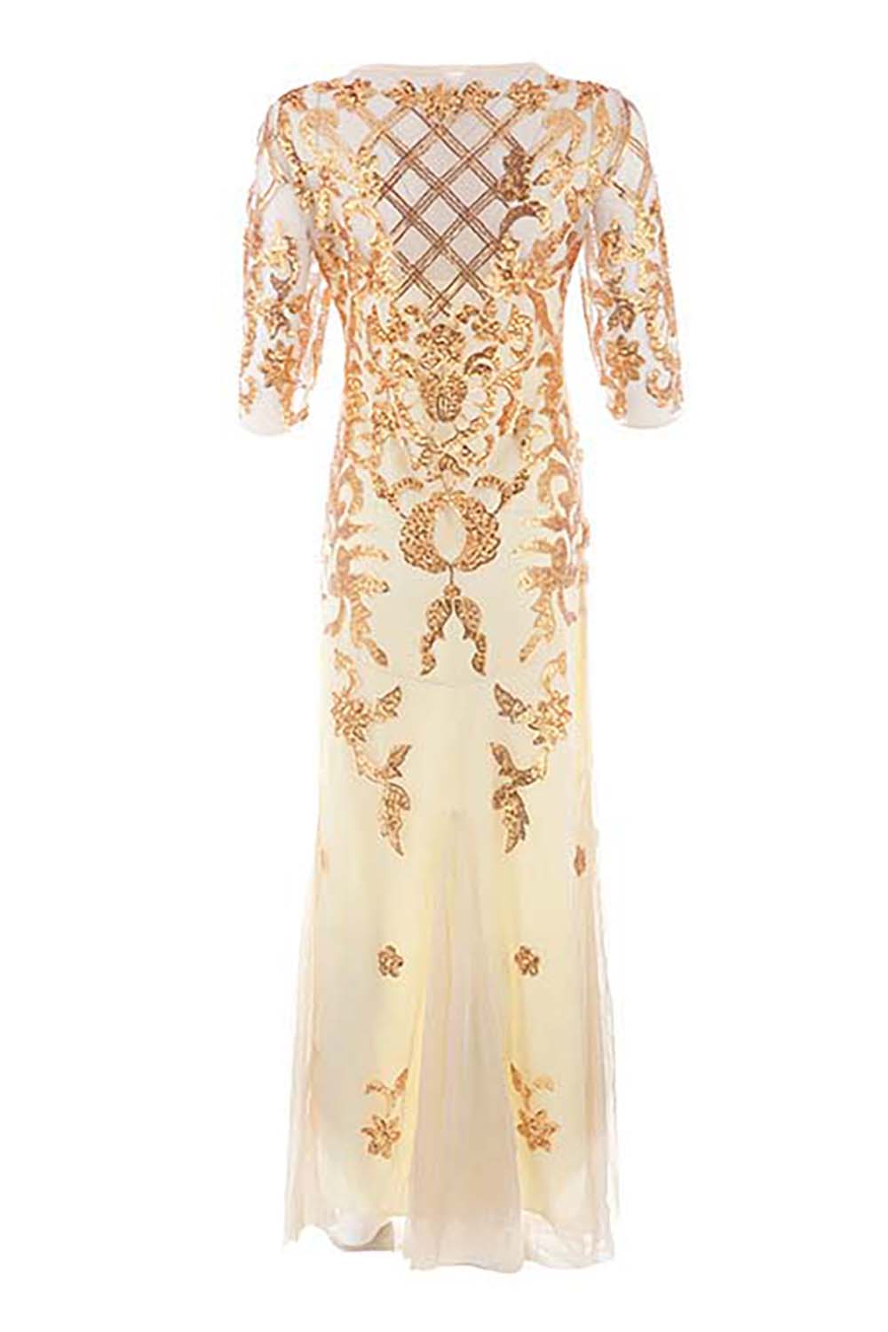 Elegant Long Black Gold Sequins Mother of the Bride Dresses