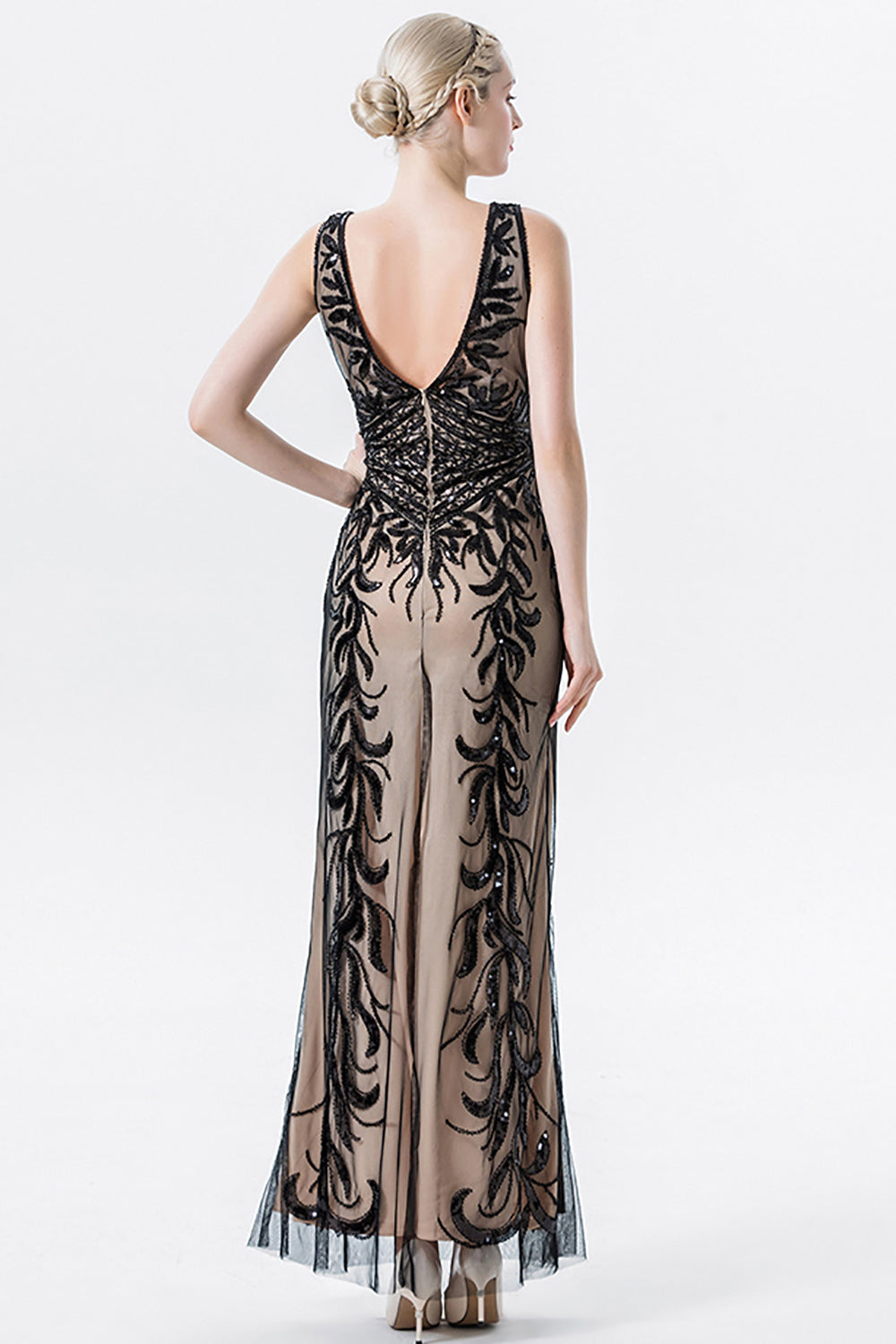 Sparkly Sequins Champagne Beaded Mother of the Bride Dress