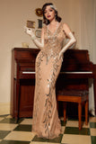 Sparkly Sequins Champagne Mother of the Bride Dress