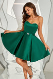 Dark Green Sweetheart A Line Homecoming Dress