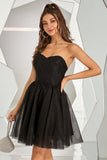 Black Sweetheart Homecoming Dress