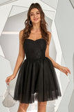 Black Sweetheart Homecoming Dress