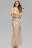 Sparkly Burgundy Beaded Mother of the Bride Dress