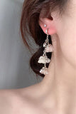 Flower Bone Crystal Earrings