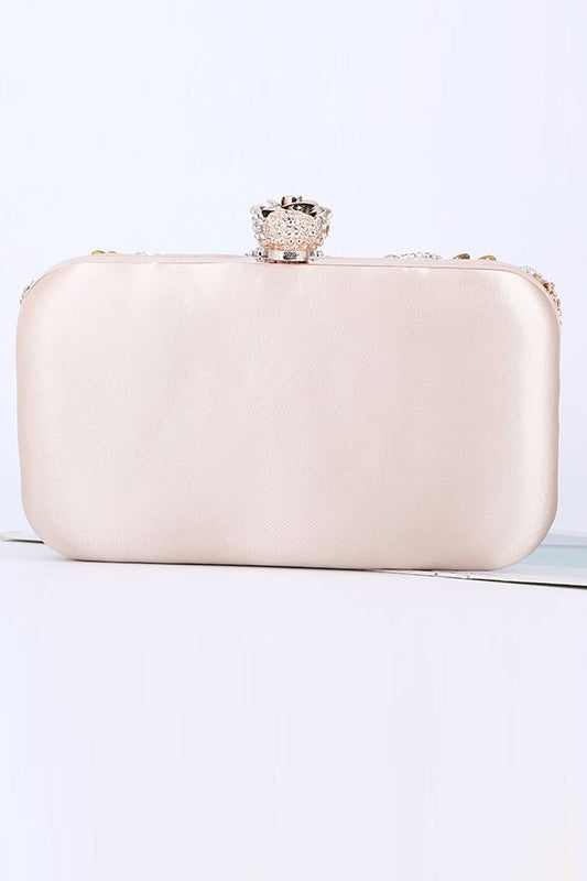 Sparkly Sequins Blush Evening Party Handbag with Beading