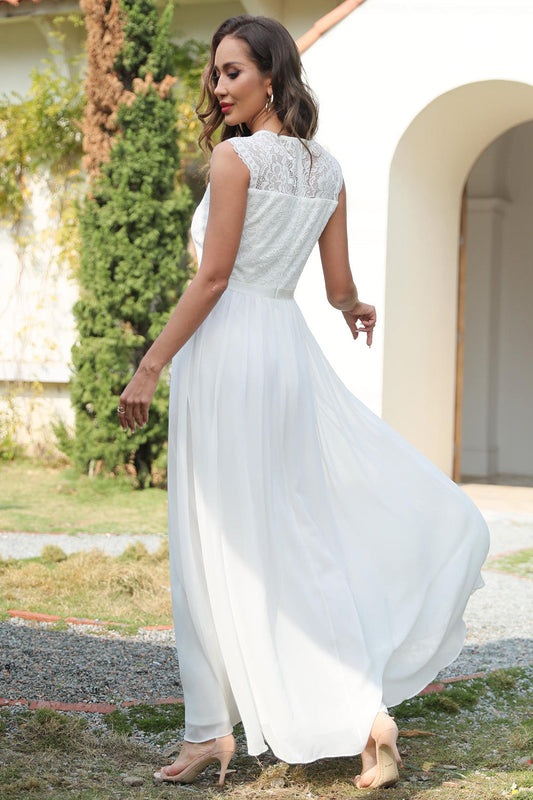 White Long Lace Dress