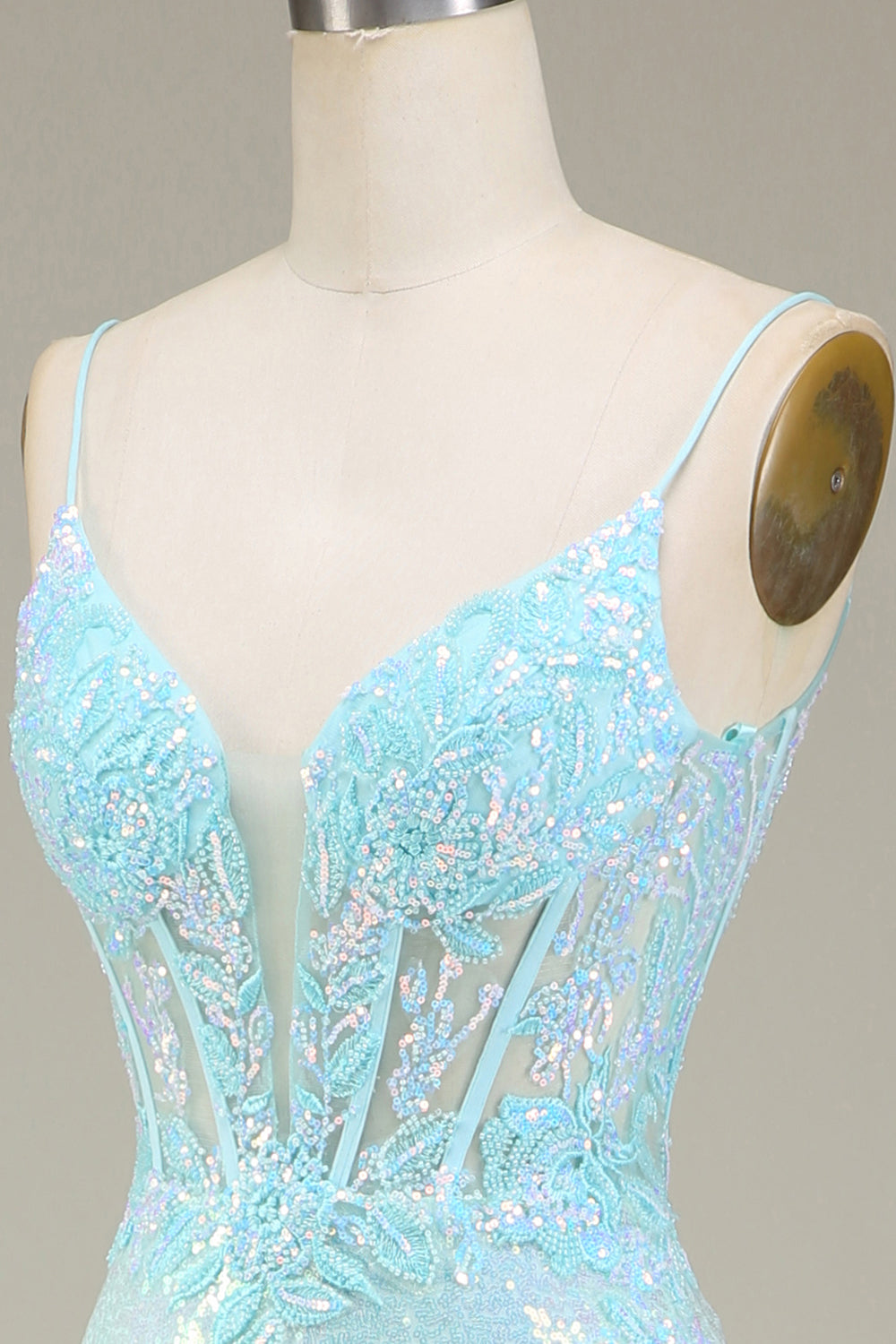 Sparkly Mermaid Sequin Prom Dress with Slit