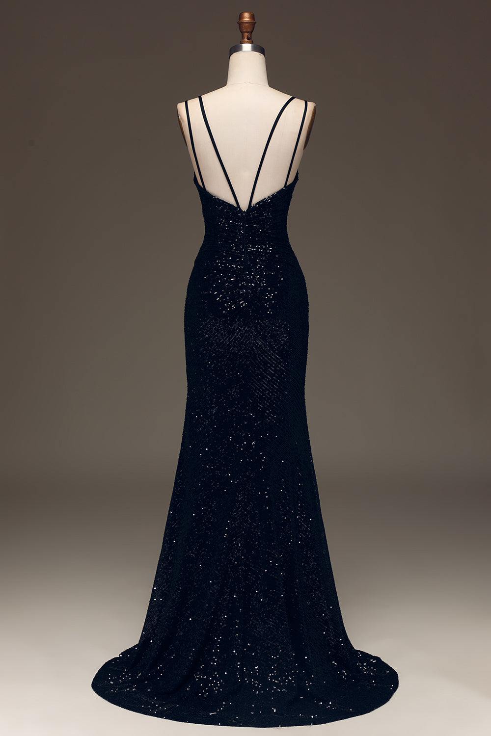 Zapakasa Women Black Long Prom Dress Sparkly Sequin Mermaid Evening Dress With Slit Zapakasa Women Black Long Prom Dress Sparkly Sequin Mermaid Evening Dress With Slit
