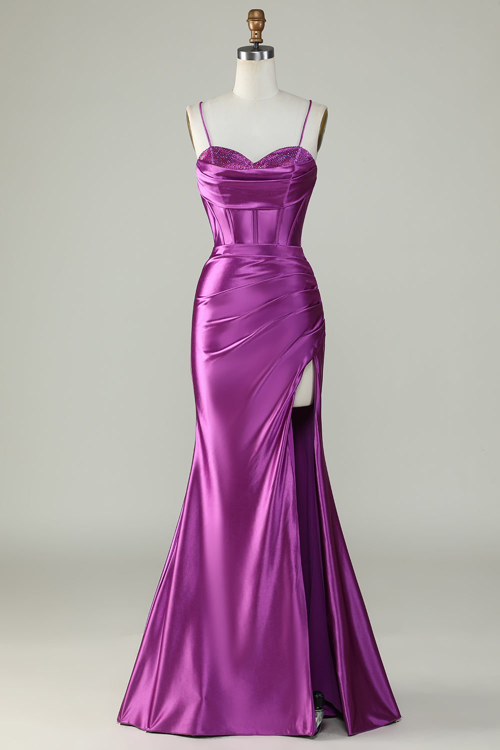 Zapakasa Women Royal Blue Prom Dress Spaghetti Straps Mermaid Long Evening Dress With Slit Zapakasa Women Royal Blue Prom Dress Spaghetti Straps Mermaid Long Evening Dress With Slit