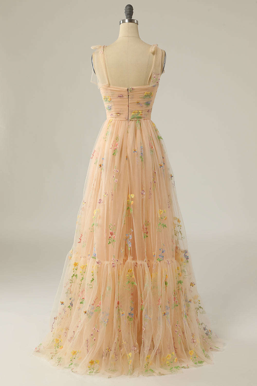 Black Long Prom Dress With Embroidery