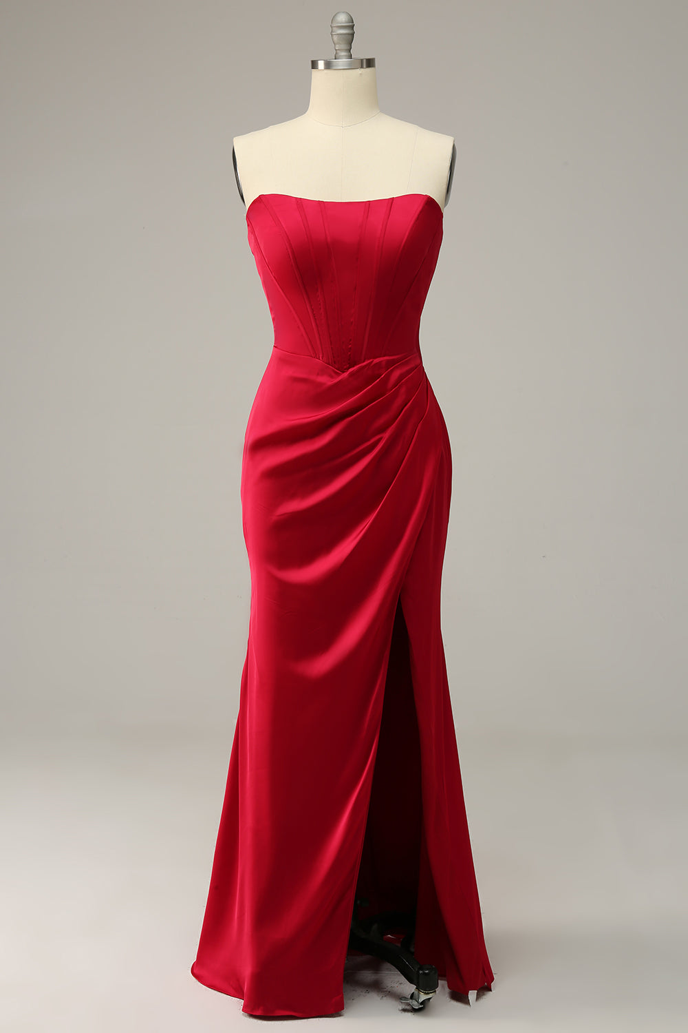 Off The Shoulder Burgundy Sheath Prom Dress