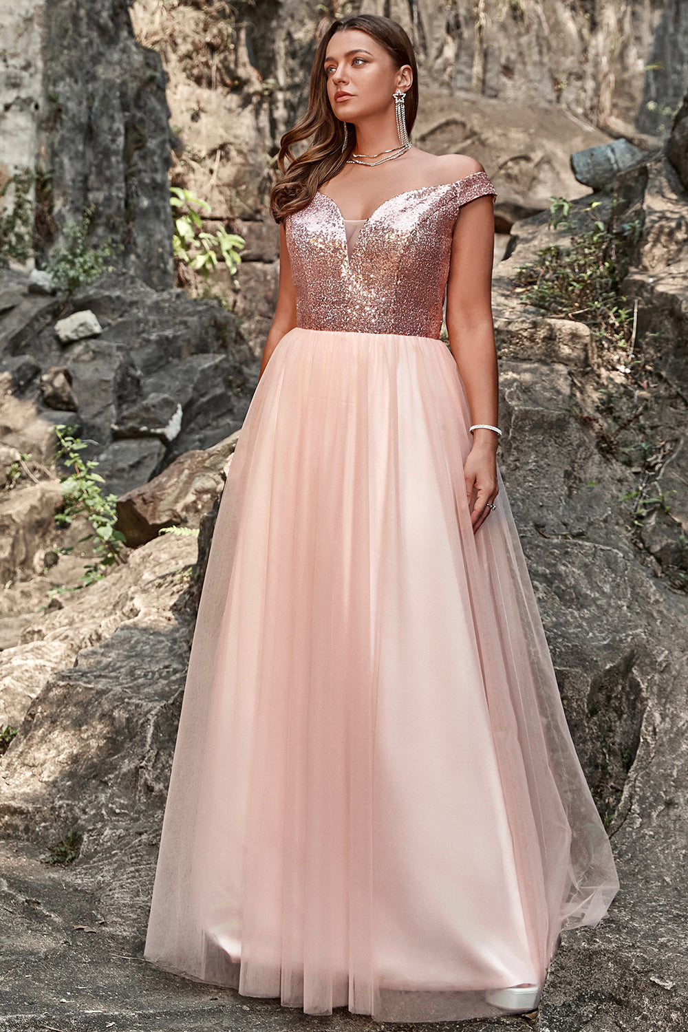 Tulle Rose Gold Outfits Plus Size Zapakasa Women Blush Long Prom Dress Off The Shoulder Plus Tulle Rose Gold Outfits Plus Size Zapakasa Women Blush Long Prom Dress Off The Shoulder Plus