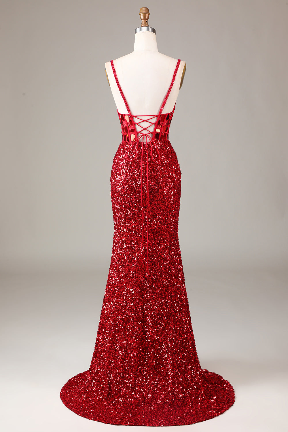 Zapakasa Women Sequins Sparkly Mermaid Prom Dress with Slit Spaghetti Straps Party Dress Zapakasa Women Sequins Sparkly Mermaid Prom Dress with Slit Spaghetti Straps Party Dress