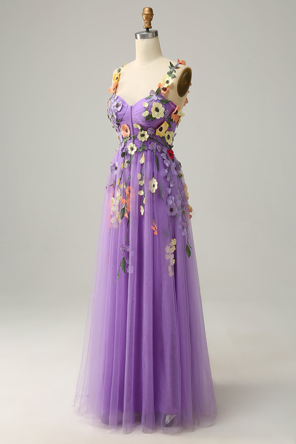 Zapakasa Flower Dark Purple Prom Dress A-Line Tulle Floor-Length Sweetheart Ball Gown Dress Zapakasa Flower Dark Purple Prom Dress A-Line Tulle Floor-Length Sweetheart Ball Gown Dress