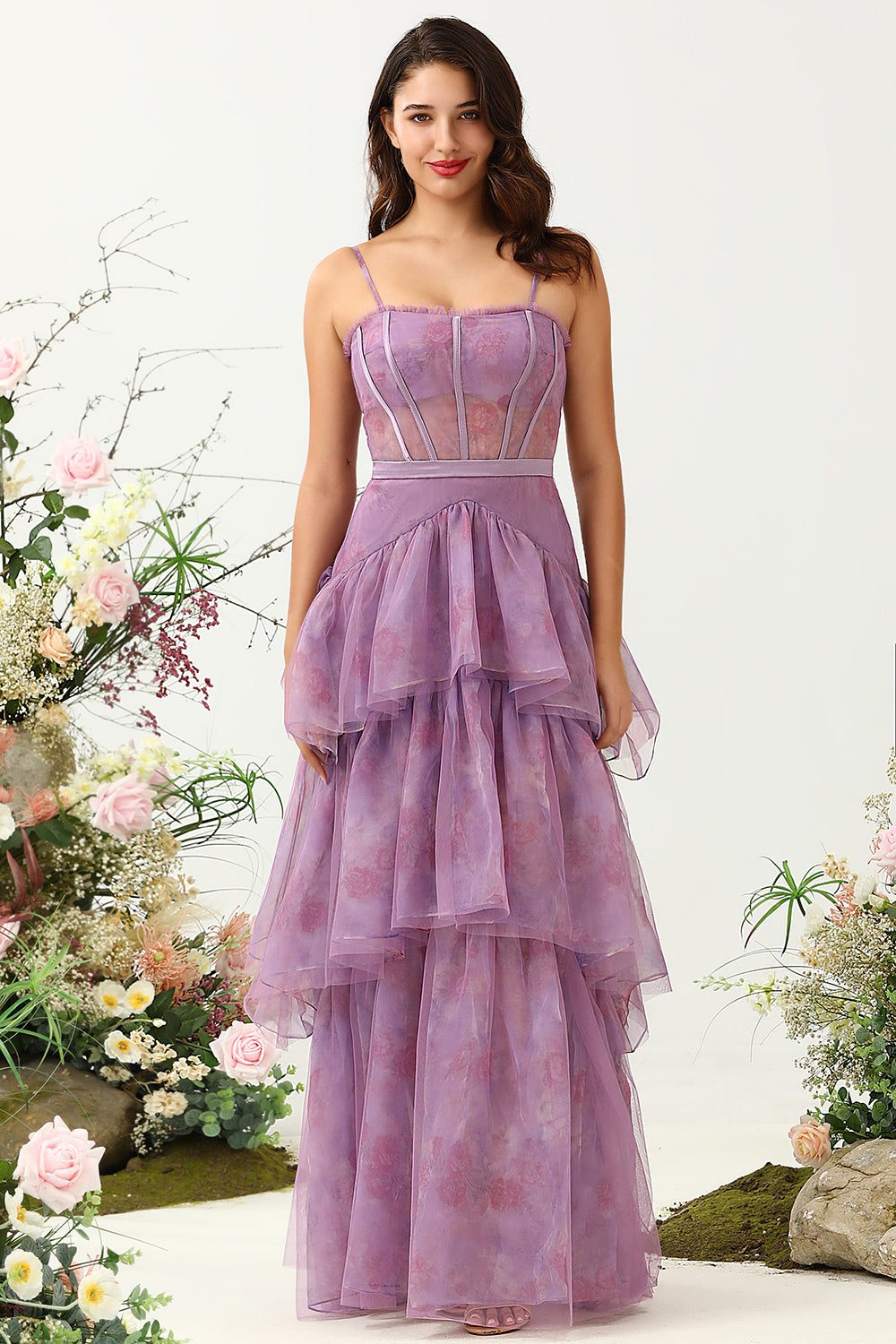 purple corset bridesmaid dresses Candice Wang 72392 Size 4 Purple Lace Corset Satin Fitted Formal Dress Prom Slit Cut Out Back Gown