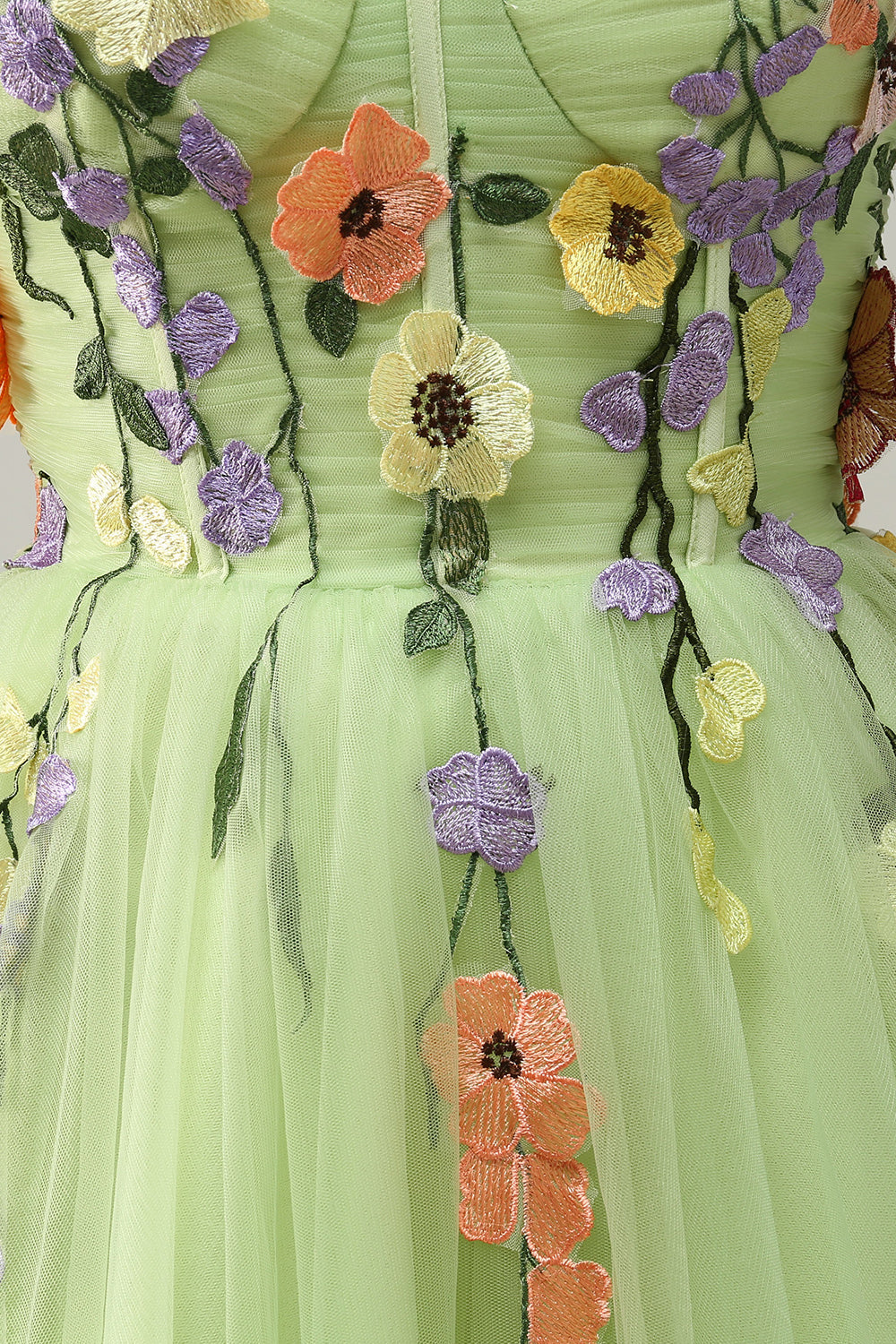 Green Sweatheart Short Tulle Graduation Dress