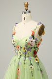 Green Sweatheart Short Tulle Graduation Dress