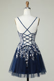 Dusty Sage Spaghetti Straps Homecoming Dress With Criss Cross Back