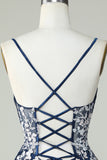 Dusty Sage Spaghetti Straps Homecoming Dress With Criss Cross Back
