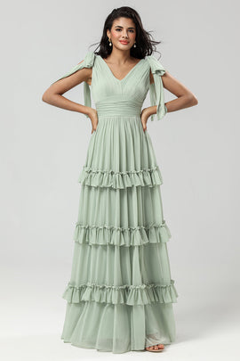 Zapakasa Women Green Bridesmaid Dress with Pleated A Line Chiffon Sleeveless Wedding Party Dress Zapakasa Women Green Bridesmaid Dress with Pleated A Line Chiffon Sleeveless Wedding Party Dress