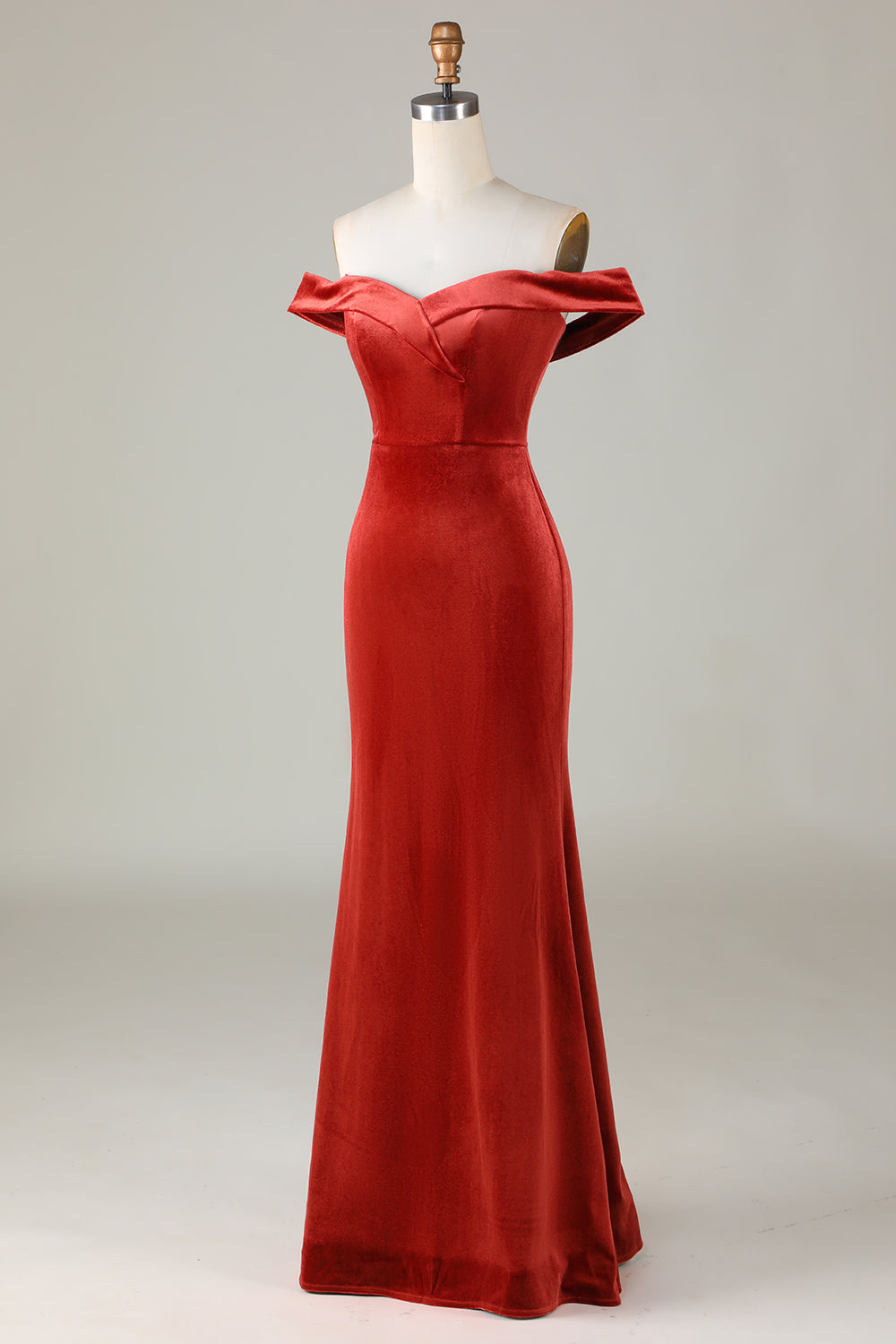 ZAPAKA Women Velvet Terracotta Bridesmaid Dress Mermaid Off The Shoulder Wedding Guest Dress ZAPAKA Women Velvet Terracotta Bridesmaid Dress Mermaid Off The Shoulder Wedding Guest Dress