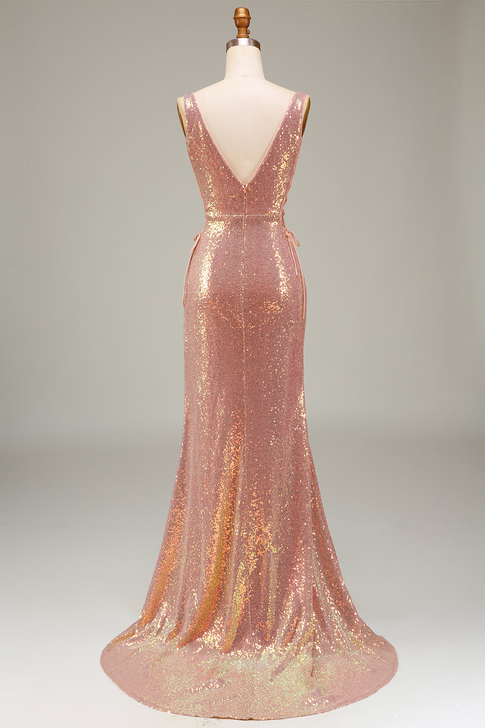 Zapakasa Women Sparkly Hot Pink Prom Dress with Slit Mermaid V-Neck Party Dress, Blush / Custom Zapakasa Women Sparkly Hot Pink Prom Dress with Slit Mermaid V-Neck Party Dress, Blush / Custom
