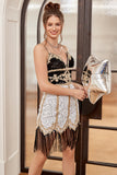 White Sequin Fringes Fitted Homecoming Dress