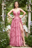 Sweetheart A-Line Dusty Rose Long Prom Dress