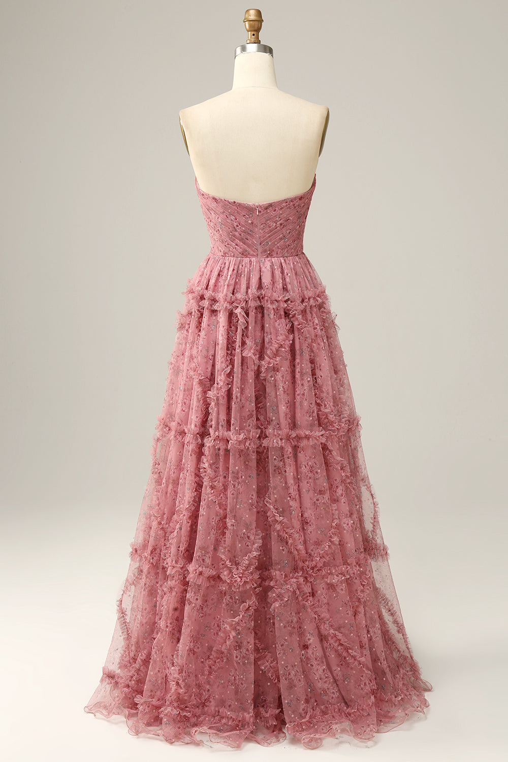 Zapakasa Women Prom Dress Dusty Rose Sweetheart A-Line Evening Dress Zapakasa Women Prom Dress Dusty Rose Sweetheart A-Line Evening Dress