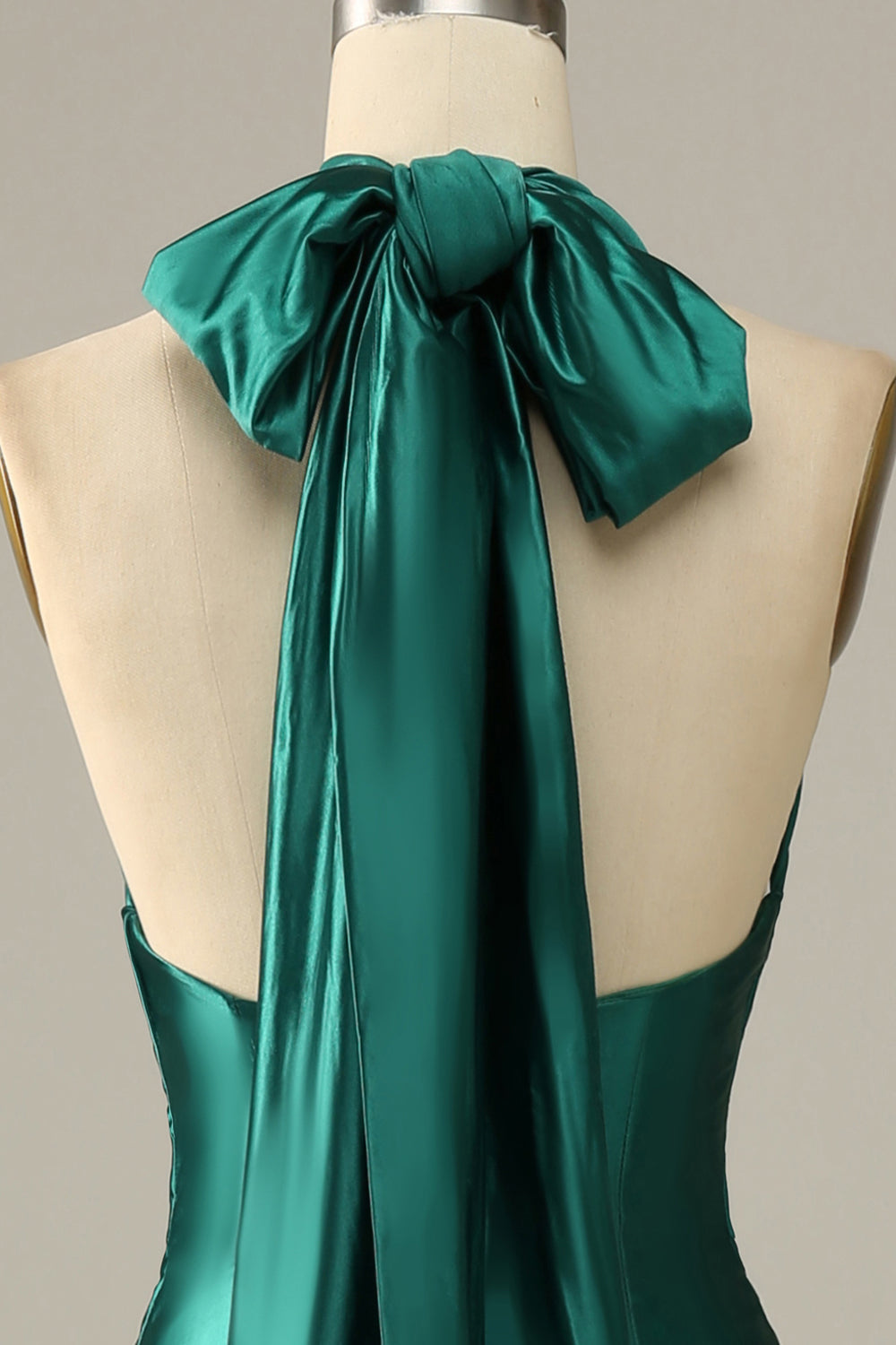 Zapakasa Women Prom Dress Dark Green Halter Lace Up Mermaid Wedding Guest Dress With Slit Zapakasa Women Prom Dress Dark Green Halter Lace Up Mermaid Wedding Guest Dress With Slit
