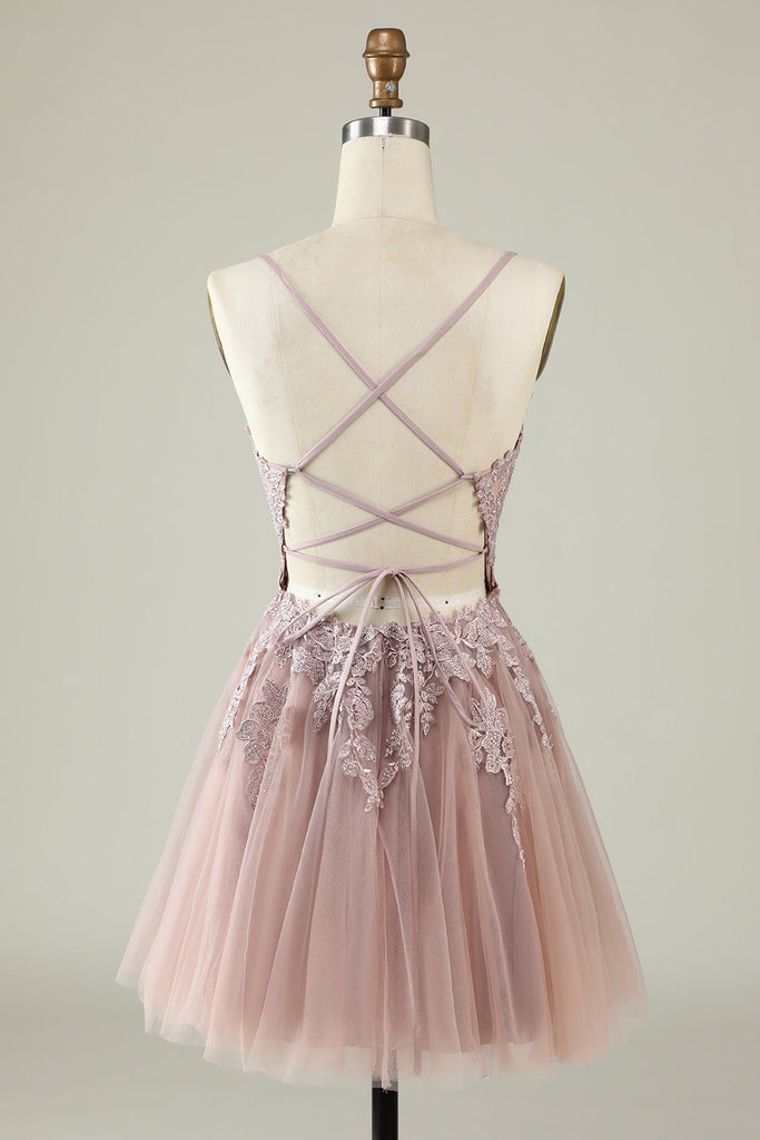 Simple Green Spaghetti Straps Satin Short Cocktail Dress Formal Homecoming Dress Y9178 main image 1
