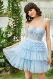 A-Line Sweetheart Pink Short Homecoming Dress