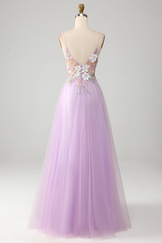 Lilac long prom dress Evening Gown Party Dress main image 0