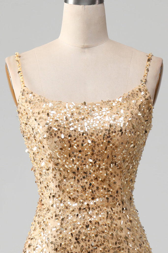 Sexy Spaghetti Straps Green Lace Sequin Mermaid Party Dress Prom Gown SP812 main image 1