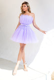 Light Purple Tulle Cocktail Dress