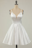 Green Satin Short Prom Dress