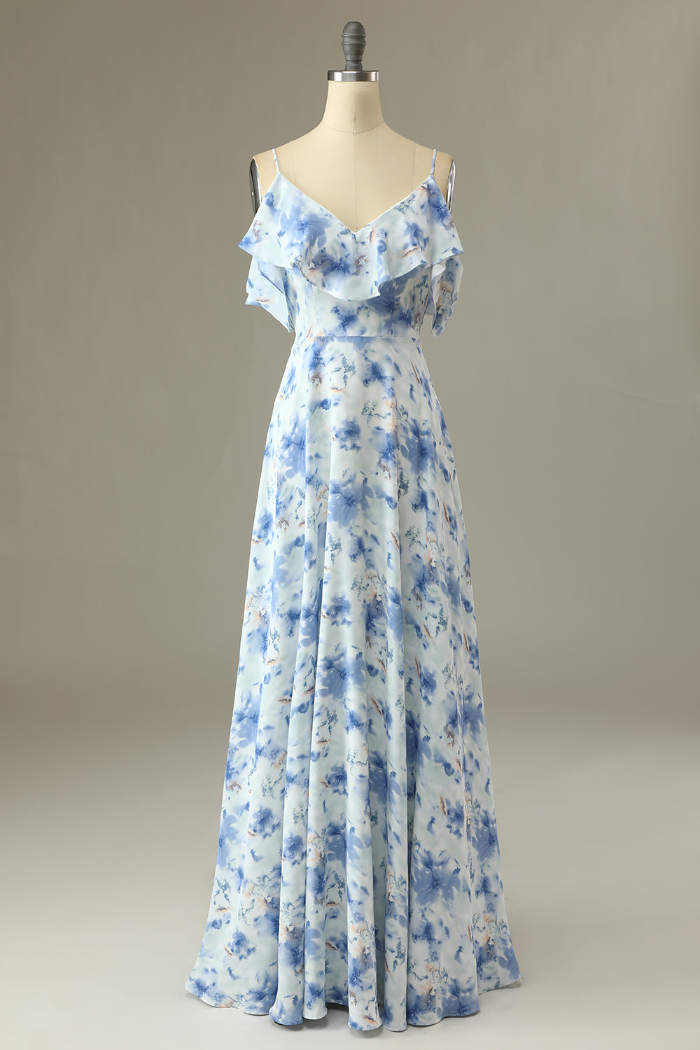 Blue Bridesmaid Dresses Flower Pattern Zapakasa Women Long Bridesmaid Dress Blue Floral Print A Line Off Blue Bridesmaid Dresses Flower Pattern Zapakasa Women Long Bridesmaid Dress Blue Floral Print A Line Off