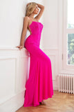 Glitter Hot Pink Mermaid Sequin Prom Dresses