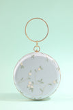 White Embroidery Handbag