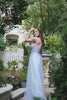 A Line One Shoulder Purple Long Prom Dress with Appliques