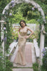Golden Backless Glitter Sequin Prom Dress