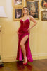 Mermaid Sweetheart Fuchsia Prom Dress With Slit