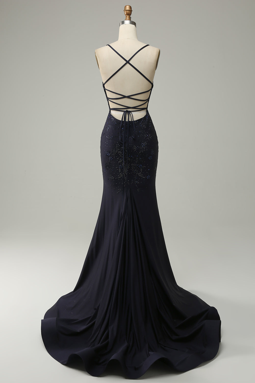 Zapakasa Women Navy Strapless Sweetheart Beaded Prom Dress with Split, Navy / US10 Zapakasa Women Navy Strapless Sweetheart Beaded Prom Dress with Split, Navy / US10